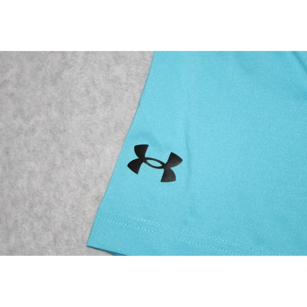 Under Armour Athletic Shorts Mens Medium Teal Blue Loose Fit 9